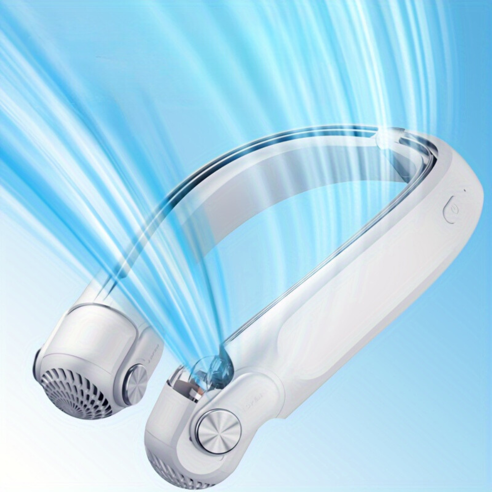 Rechargeable Personal Neck Cooling Fan | Lightweight, Adjustable Speed & Hands-Free Design for Outdoor Activities