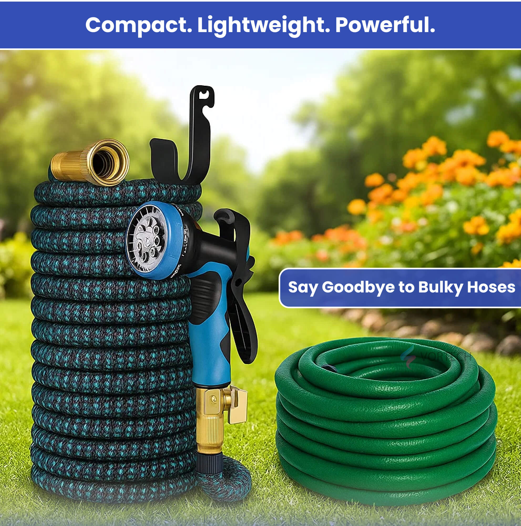 Expandable Garden Hose | Lightweight, Durable & Versatile for Watering, Car Washing, and Outdoor Cleaning