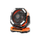 Rechargeable Camping Fan | 270° Rotation, LED Light & Portable Design for Outdoor Activities and Indoor Use