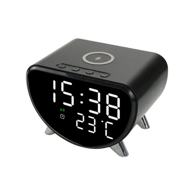 4K HD WiFi Mini Camera Clock | Wireless Charging, Motion Detection & Ideal for Home and Office Security