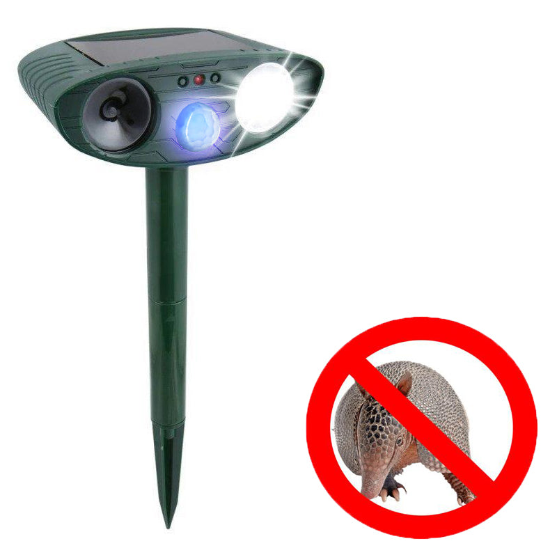 Ultrasonic Armadillo Repeller | Solar Powered, Waterproof & Chemical-Free for Effective Pest Control in Your Yard