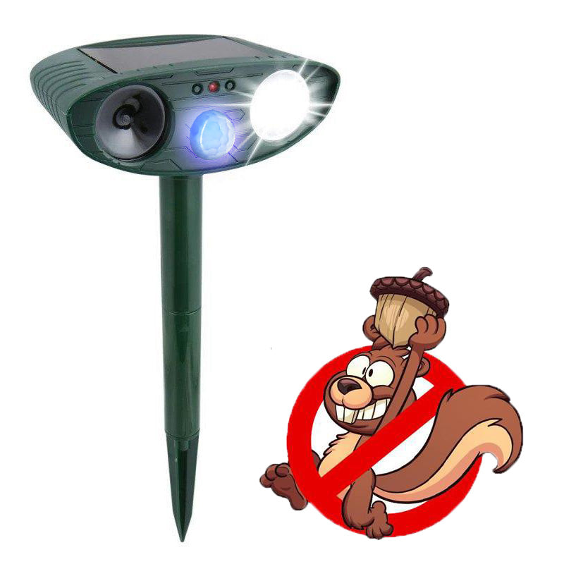 Ultrasonic Squirrel Repeller | Solar Powered, Waterproof & Chemical-Free for Home Protection
