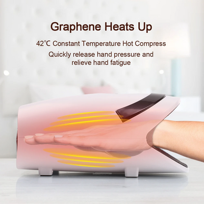 Heated Hand Massager | Air Compression Device for Palm and Finger Relief