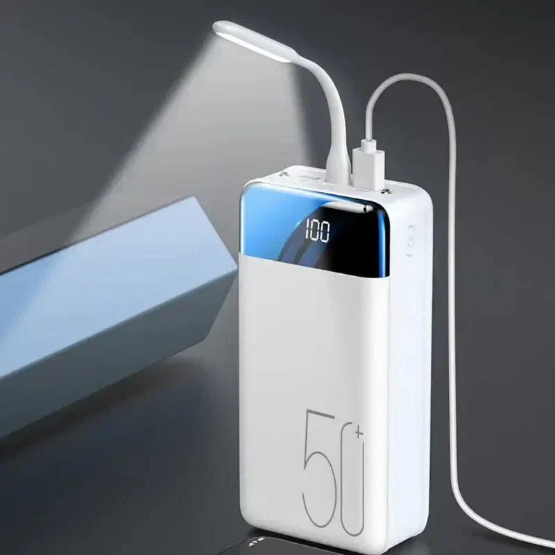 50K mAh Ultra Capacity Power Bank | Super-Fast Charging, Portable Design for All Devices on the Go