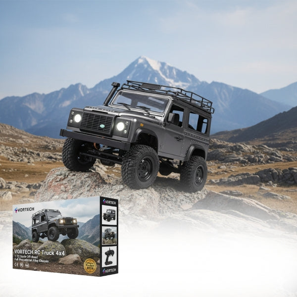 Pro 4WD RC Off-Road Truck | 5.4 MPH Crawler Performance | Large 1:12 Remote Control Truck for Terrain