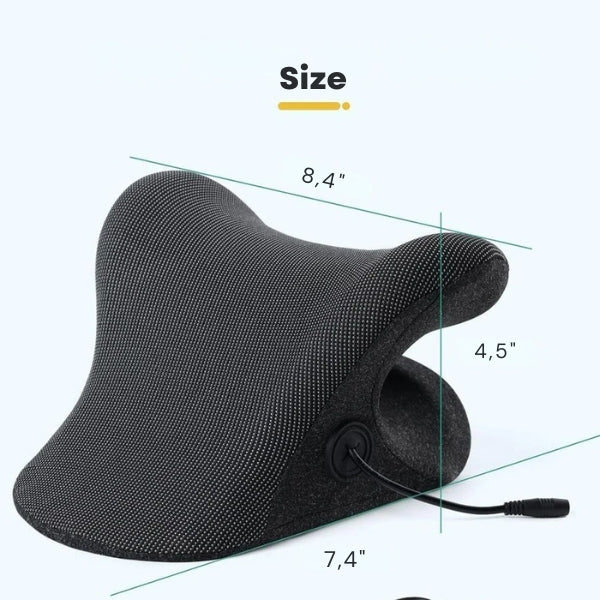 Cervical Neck Traction Pillow - Stretching & Hot Compress Therapy, Improve Posture & Relieve Tension