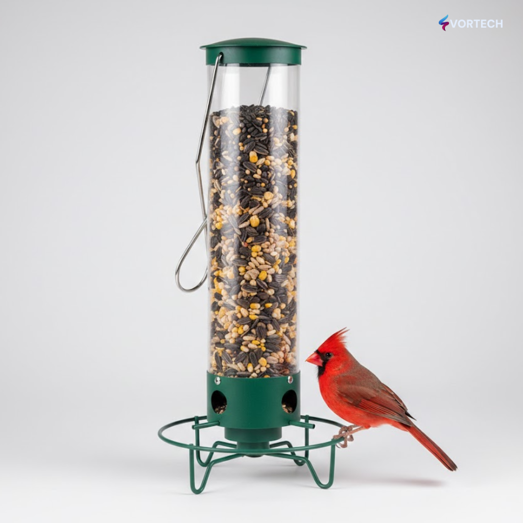 SpinGuard™ Squirrel Proof Bird Feeder | Metal Spinning Feeder Squirrel Proof – Weight Activated Deterrent No Baffles For Squirrels Needed – Best Squirrel Resistant Design to Keep Squirrels Off