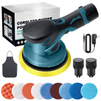 Cordless Car Buffer Polisher | 6-Speed Adjustable, Lightweight & Long Battery Life for Auto Detailing and Home Use