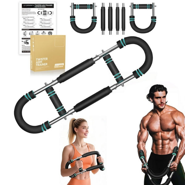 Twister Arm Trainer | Multi-Functional Strength Bar for Chest, Arms, Abs & Shoulders | Portable Home Gym Equipment