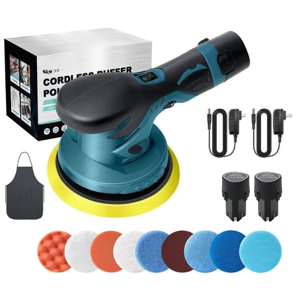 Cordless Car Buffer Polisher | 6-Speed Adjustable, Lightweight & Long Battery Life for Auto Detailing and Home Use