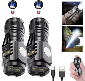 Mini Rechargeable Flashlight with 5 Modes | Super Bright 3-LED Design, Waterproof & Pocket-Sized for Emergency or Outdoor Use