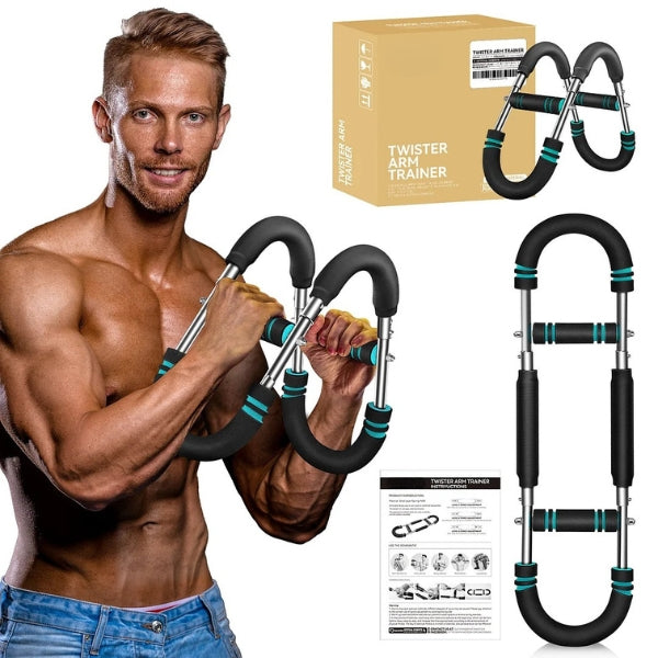 Twister Arm Trainer | Multi-Functional Strength Bar for Chest, Arms, Abs & Shoulders | Portable Home Gym Equipment