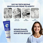 Hydroxyapatite Toothpaste 7.5% | Enamel Repair, Teeth Whitening & Fluoride-Free for Sensitive Teeth Care