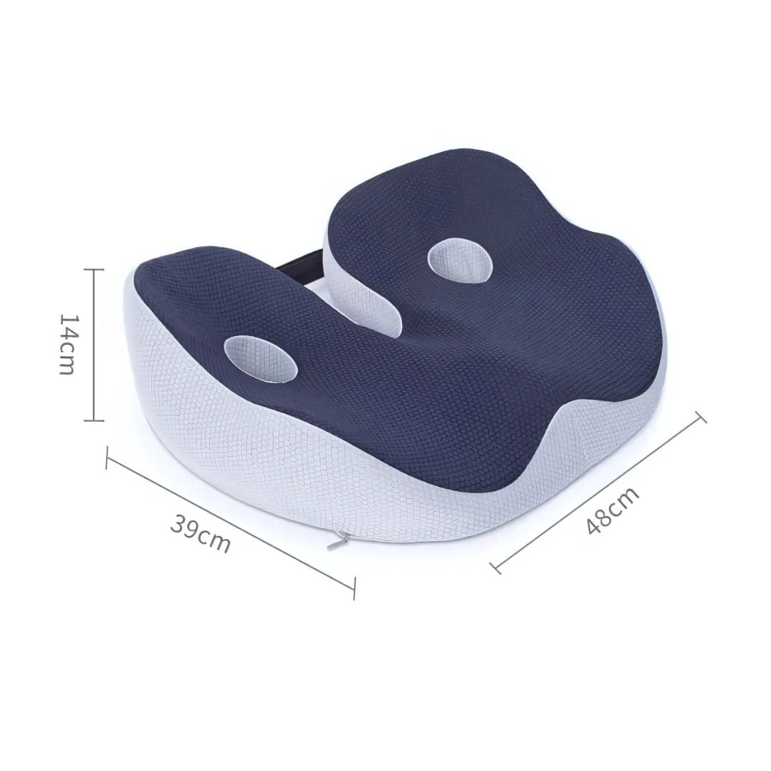 Memory Foam Seat Cushion | Adjustable Tailbone Relief & Posture Support for Office Chairs