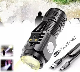 Mini Rechargeable Flashlight with 5 Modes | Super Bright 3-LED Design, Waterproof & Pocket-Sized for Emergency or Outdoor Use