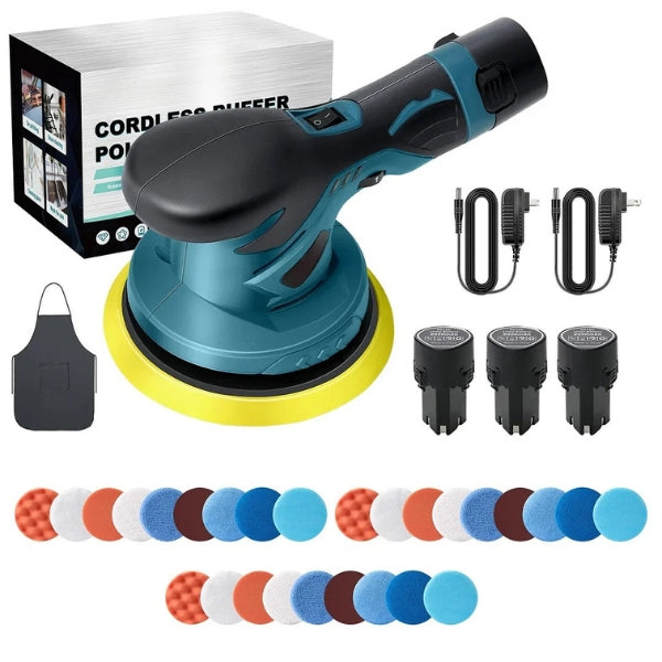 Cordless Car Buffer Polisher | 6-Speed Adjustable, Lightweight & Long Battery Life for Auto Detailing and Home Use