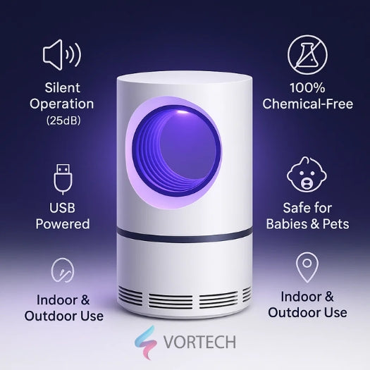 UV Light Insect Trap | Non-Toxic, Waterproof & Effective Mosquito & Fly Killer for Indoor and Outdoor Use