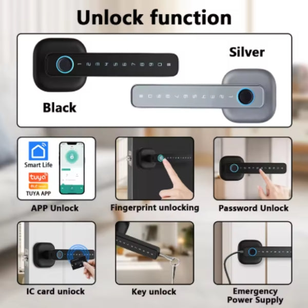 Smart Fingerprint Door Lock – Secure & Convenient Keyless Access for Home & Office