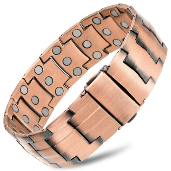 3x Strength Copper Magnetic Bracelet for Men | Adjustable, Waterproof & Ideal for Pain Relief and Improved Circulation