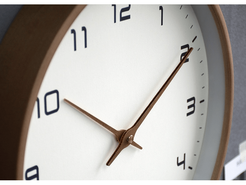 Wooden Wall Clock | Natural Wood Frame, Minimalist Design & Silent Quartz Movement for Modern Home Decor