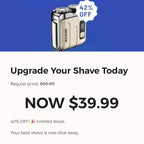Pocket Electric Shaver - Cordless & Compact, Powerful & Rechargeable, Perfect for Travel