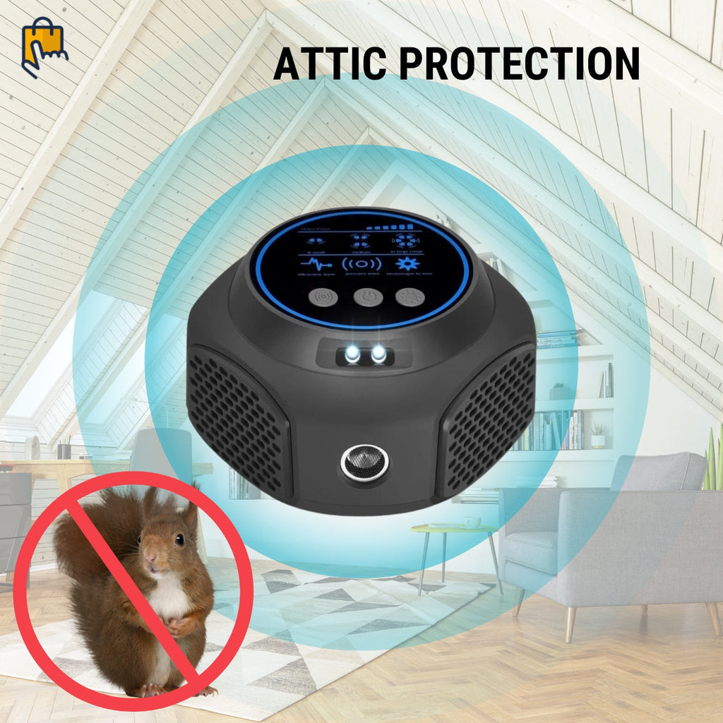 Smart Squirrel Indoor Repeller | 360° Coverage, Ultrasonic Technology & Safe for Home Use