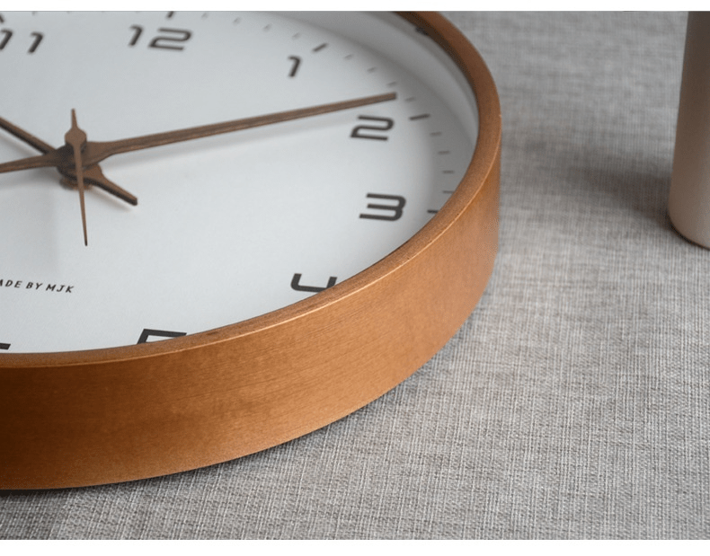 Wooden Wall Clock | Natural Wood Frame, Minimalist Design & Silent Quartz Movement for Modern Home Decor