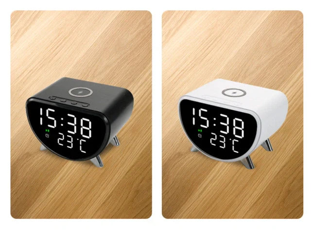 4K HD WiFi Mini Camera Clock | Wireless Charging, Motion Detection & Ideal for Home and Office Security
