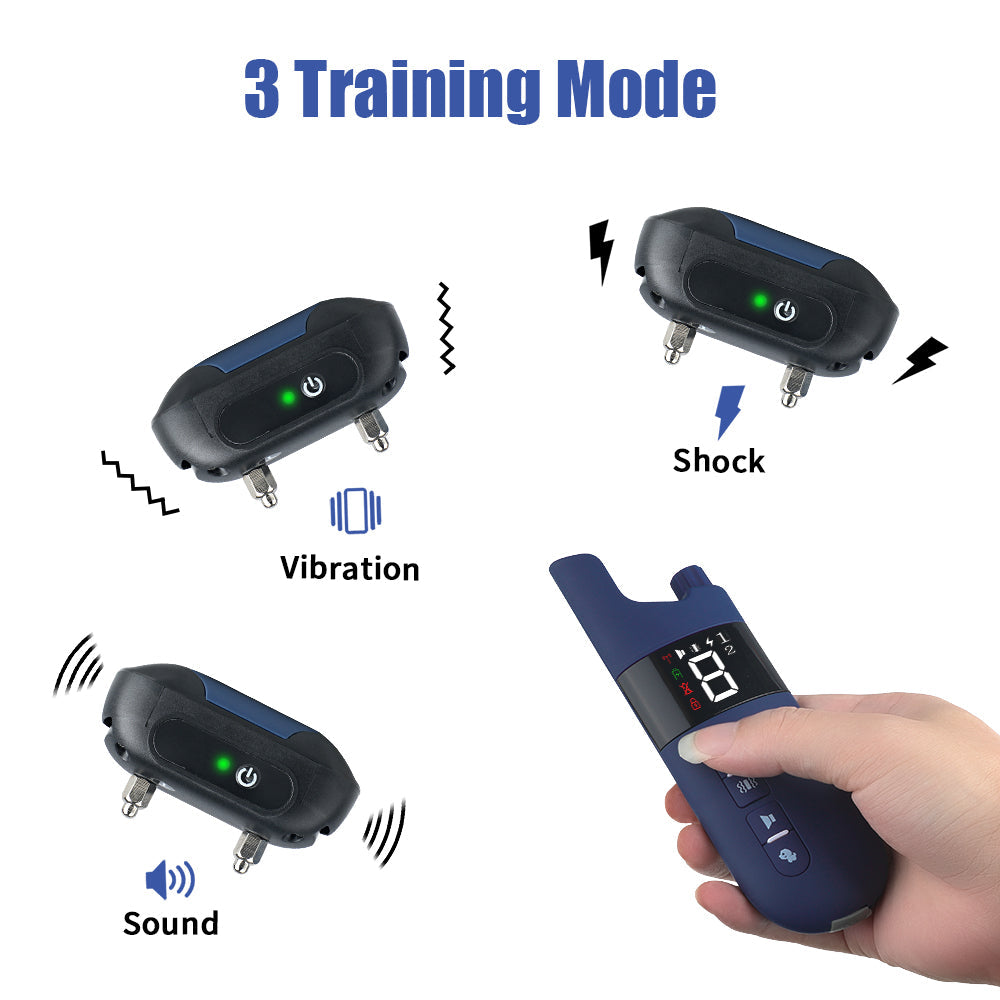 Electric Dog Training Collar | IP7 Waterproof, 500 Meter Range with Shock, Vibration & Sound Modes for Effective Pet Training