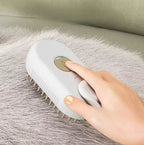 3-in-1 Pet Electric Steam Brush for Cats & Dogs - Cleaning Spray, Massage Grooming Comb & Retractable Handle for Pet Hair Removal
