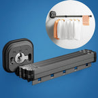 Folding Clothes Hanger | Retractable Wall-Mounted, Stainless Steel Design for Small Spaces & Efficient Drying Solutions