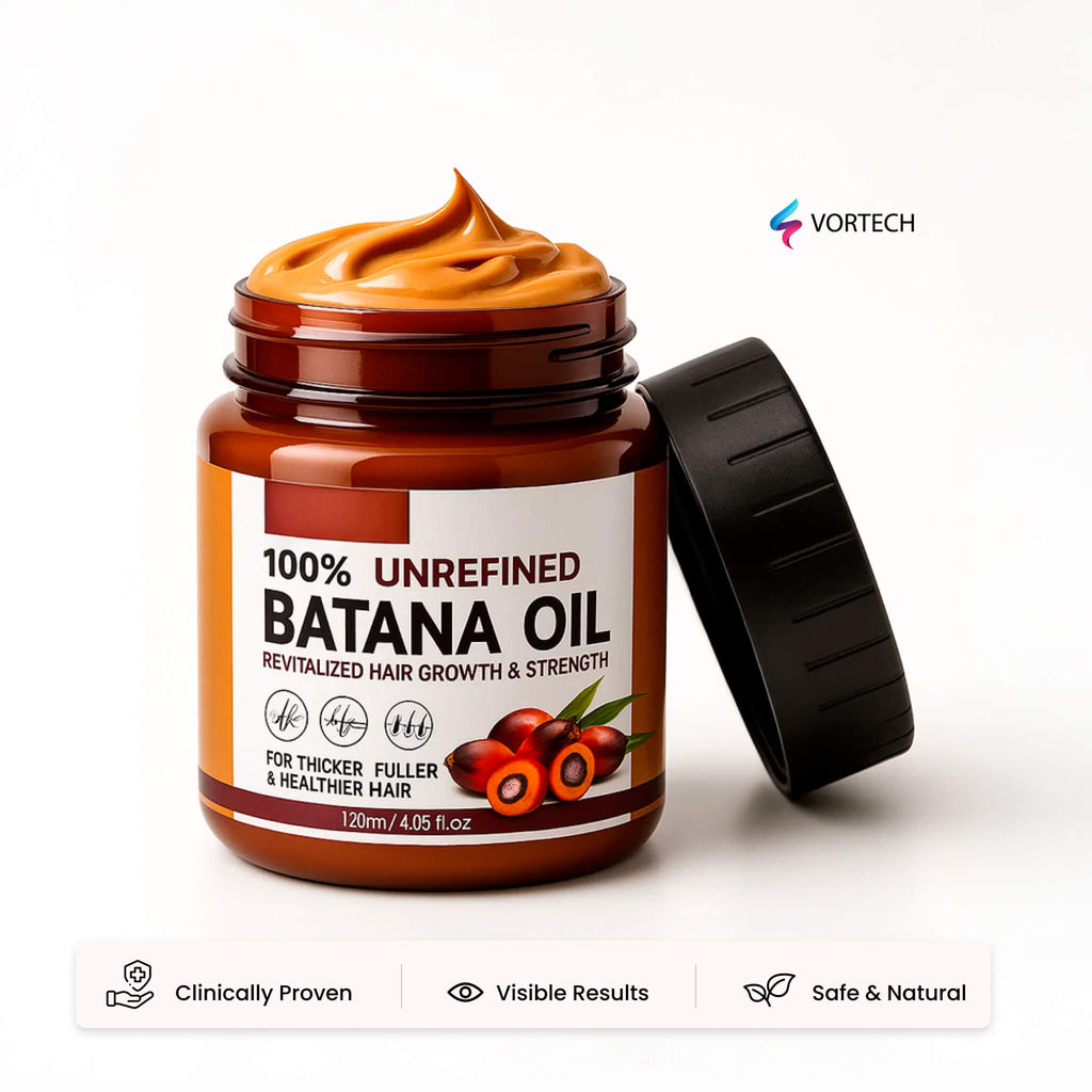 100% Pure Batana Oil | Deeply Moisturizing, Promotes Hair Growth & Repairs for Healthy Skin and Hair