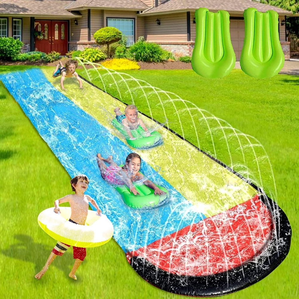 Inflatable Backyard Slip and Slide for Kids - Water Slide with Splash Pool for Summer Fun & Outdoor Play