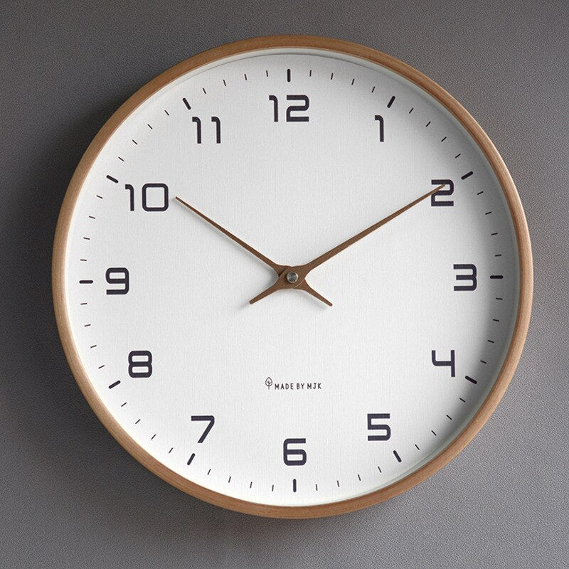 Wooden Wall Clock | Natural Wood Frame, Minimalist Design & Silent Quartz Movement for Modern Home Decor
