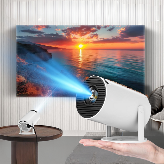 4K Mini Portable Projector - Ultra HD Projection with Compact Design - Ideal for Home Entertainment & Travel