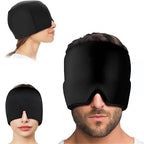 Migraine Gel Hood | Cooling Comfort, Pressure Therapy & Light Blocking for Instant Headache Relief