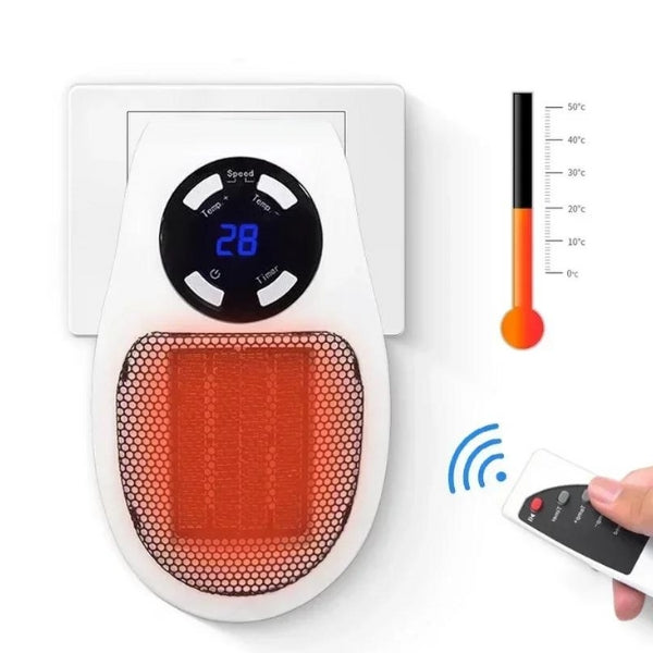 Mini Electric Heater | 500W Low Wattage, Fast Heat & Portable for Home Office, Nursery & Small Rooms