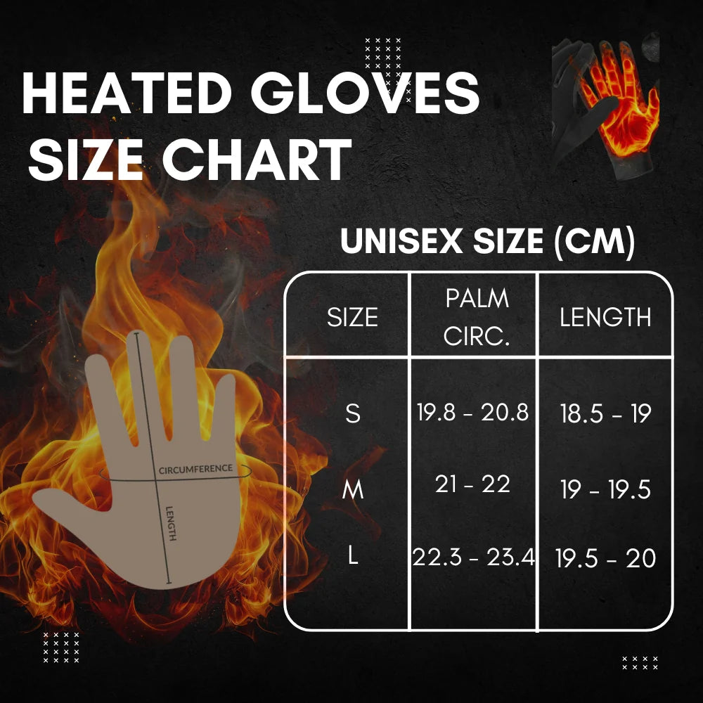 Electric Heated Gloves | Rechargeable, Waterproof & Touchscreen-Compatible for Skiing, Motorcycling & Outdoor Activities