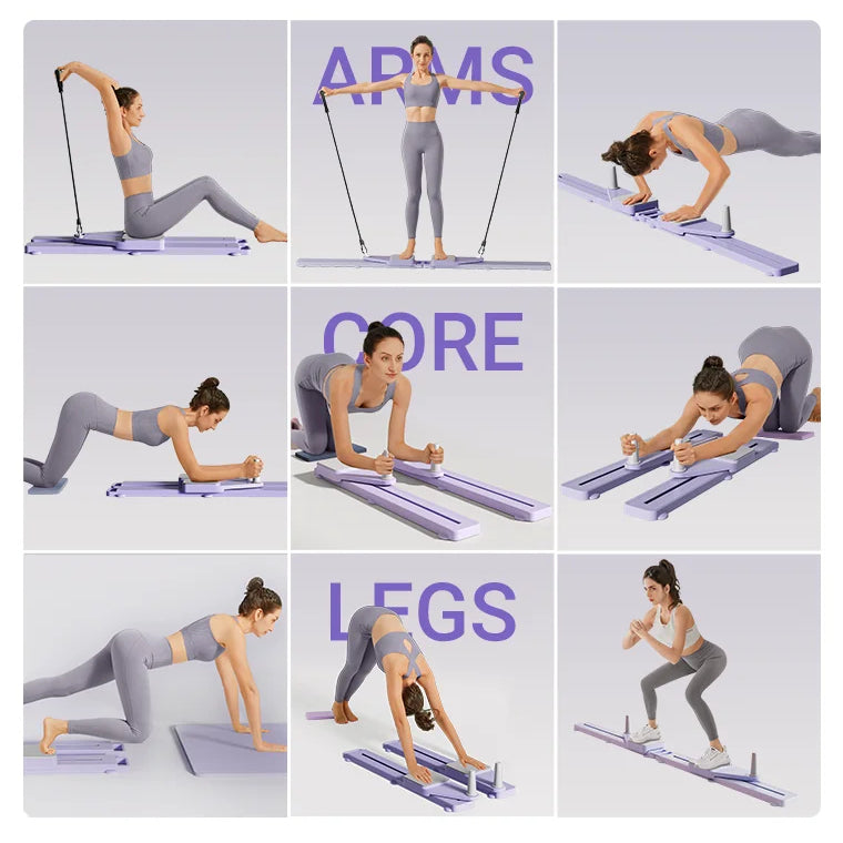 2-in-1 Ab & Ski Board | Core Sculpting, Resistance Bands & Compact Design for Home Gym Workouts