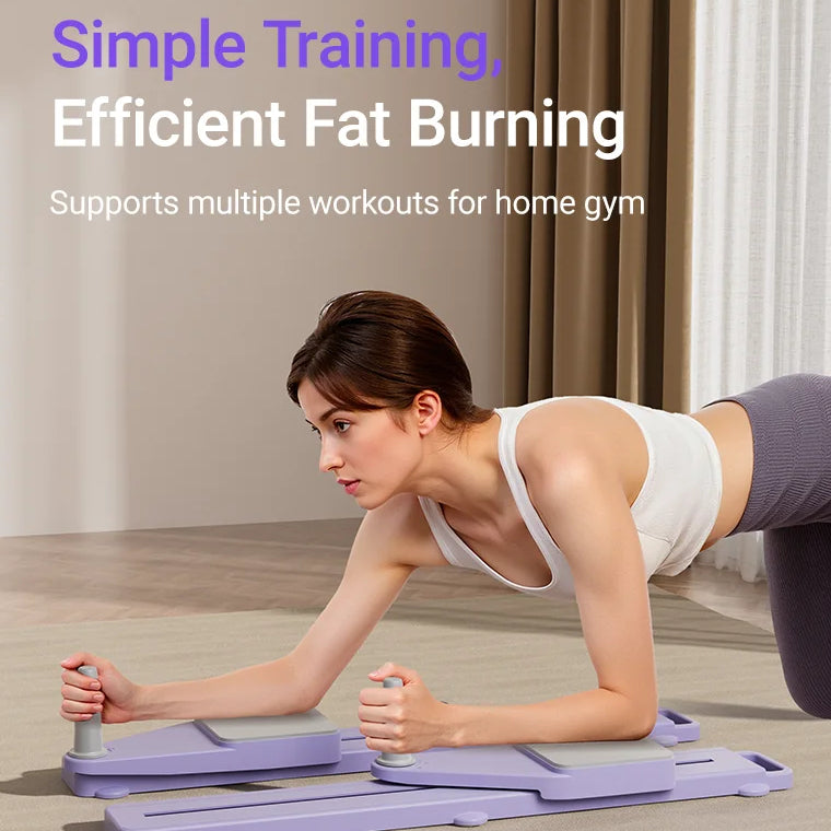 2-in-1 Ab & Ski Board | Core Sculpting, Resistance Bands & Compact Design for Home Gym Workouts