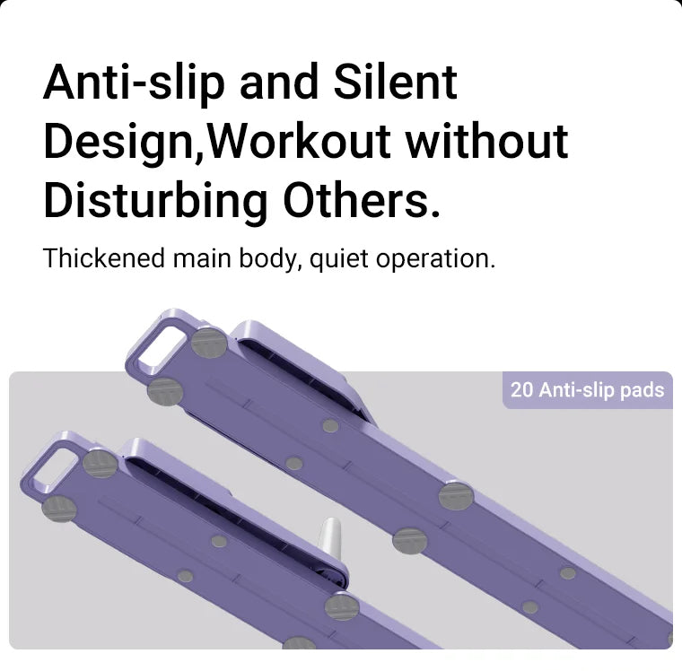 2-in-1 Ab & Ski Board | Core Sculpting, Resistance Bands & Compact Design for Home Gym Workouts