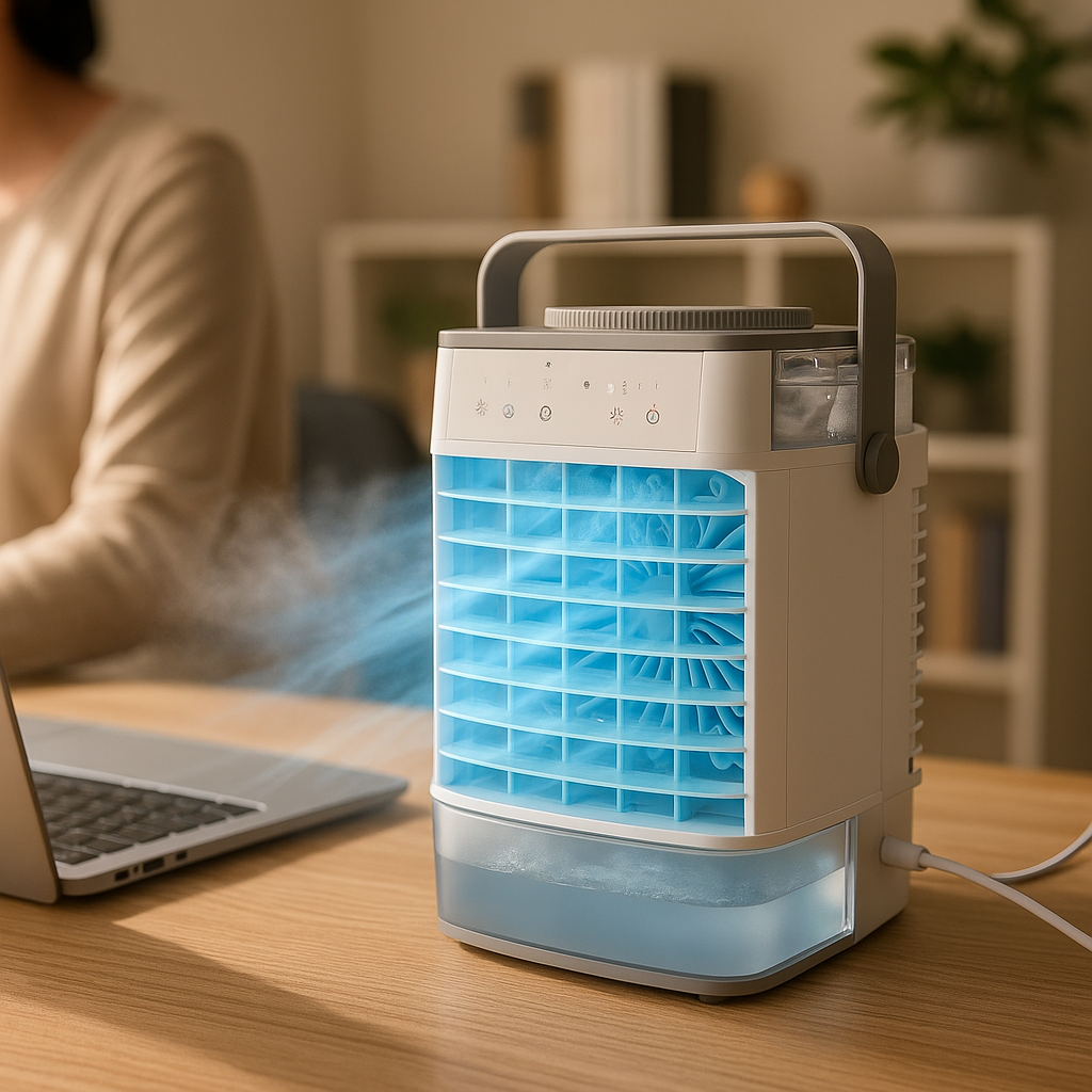 3-in-1 Portable Air Conditioner | Compact, 1000mL Water Tank & Timer for Home, Office & Outdoor Use