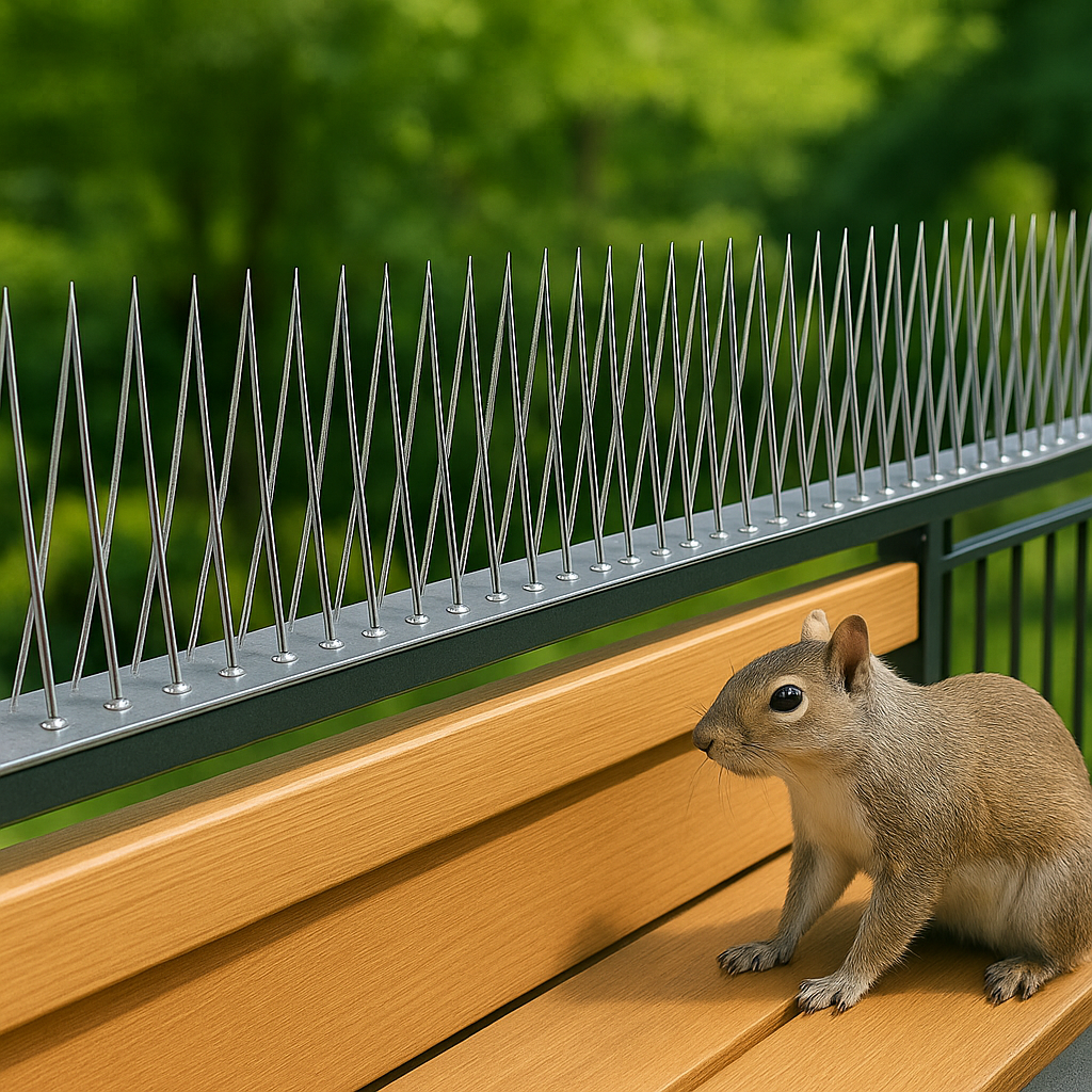 Stainless Steel Squirrel Spikes | Humane, Weather-Resistant Deterrent for Birds and Squirrels, Easy Installation