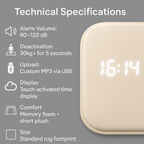 Smart Rug Carpet Alarm Clock | Soft Carpet Alarm for Heavy Sleepers - Lazy Alarms & Home Decoration