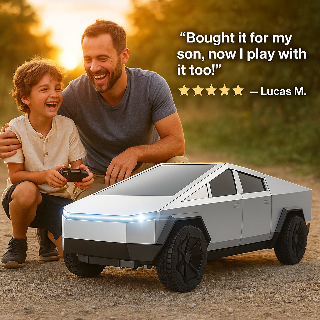 Tesla CyberTruck Remote Control Alloy Car Toy - 1:14 Scale Electric Vehicle Model for Kids & Adults, Perfect for Indoor & Outdoor Play
