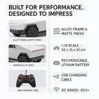 Tesla CyberTruck Remote Control Alloy Car Toy - 1:14 Scale Electric Vehicle Model for Kids & Adults, Perfect for Indoor & Outdoor Play