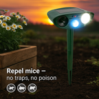 Ultrasonic Outdoor Mouse Repeller | Solar Powered, Waterproof & Chemical-Free for Home and Garden Use