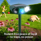 Ultrasonic Outdoor Mouse Repeller | Solar Powered, Waterproof & Chemical-Free for Home and Garden Use