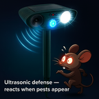 Ultrasonic Outdoor Mouse Repeller | Solar Powered, Waterproof & Chemical-Free for Home and Garden Use
