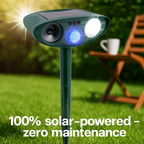 Ultrasonic Outdoor Mouse Repeller | Solar Powered, Waterproof & Chemical-Free for Home and Garden Use
